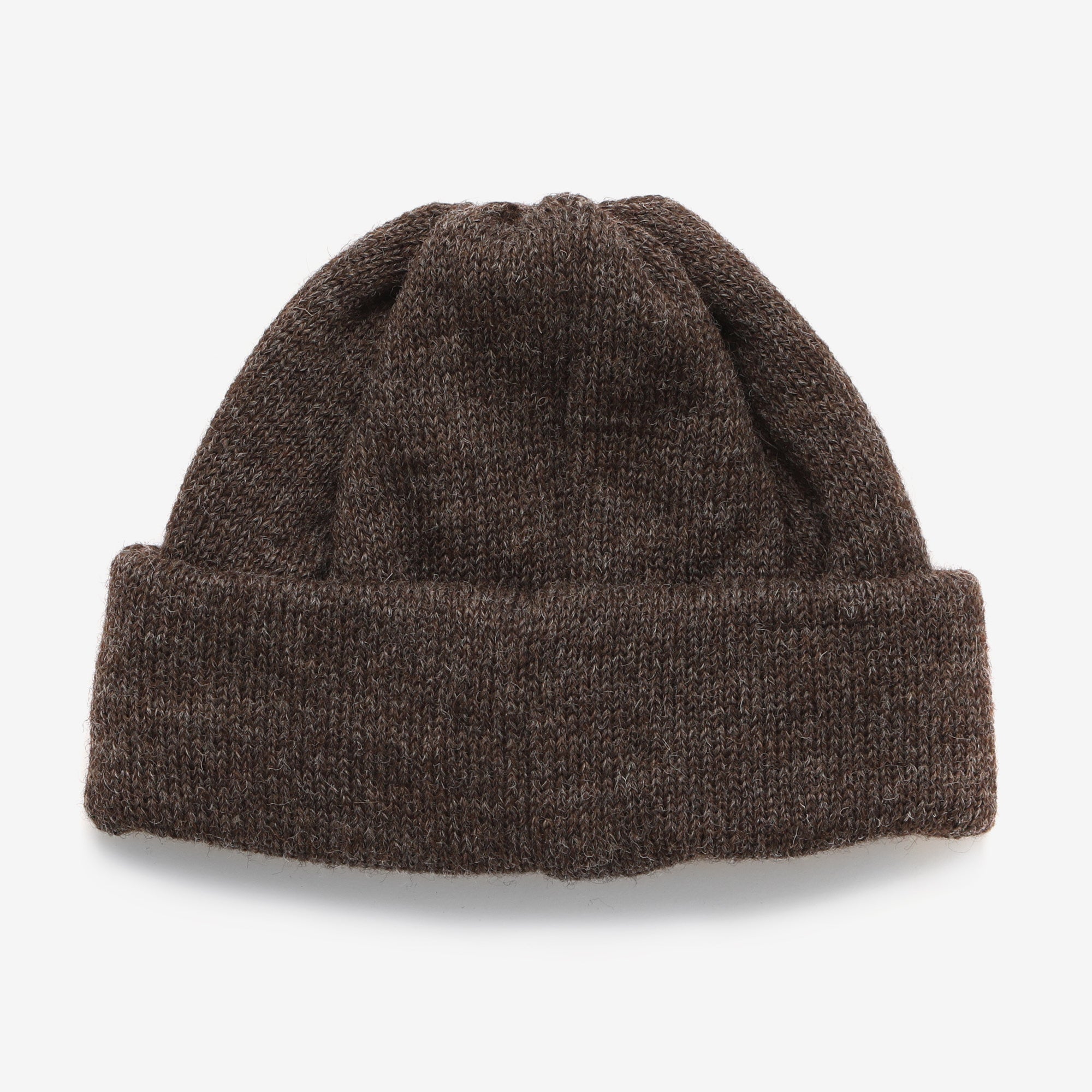 Wool 7G Tubular Hat - Brown