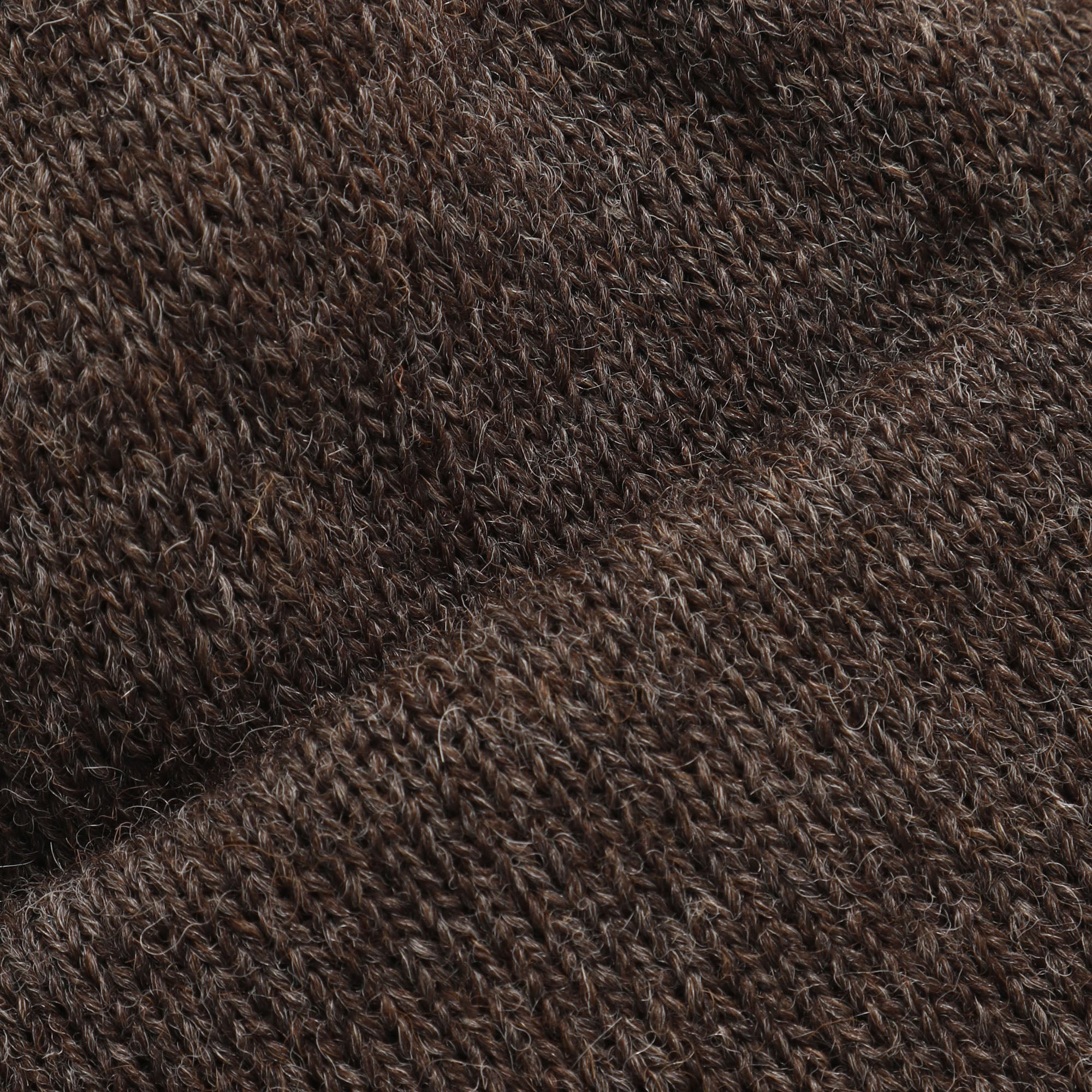 Wool 7G Tubular Hat - Brown