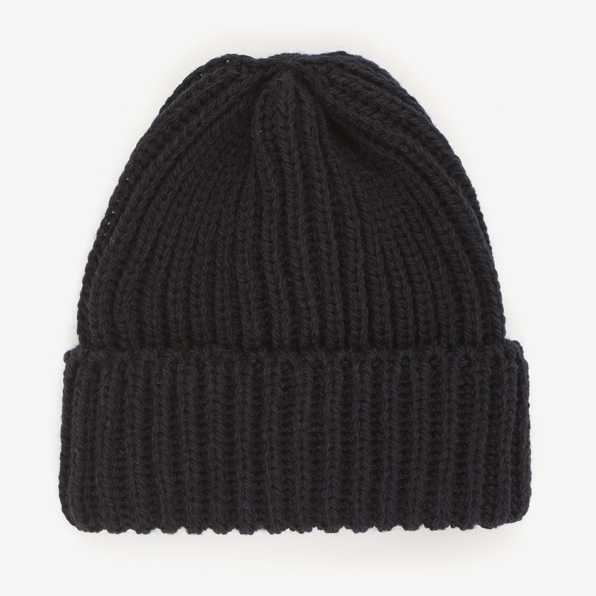 Merino Ribbed Hat - Navy