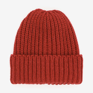Merino Ribbed Hat - Red