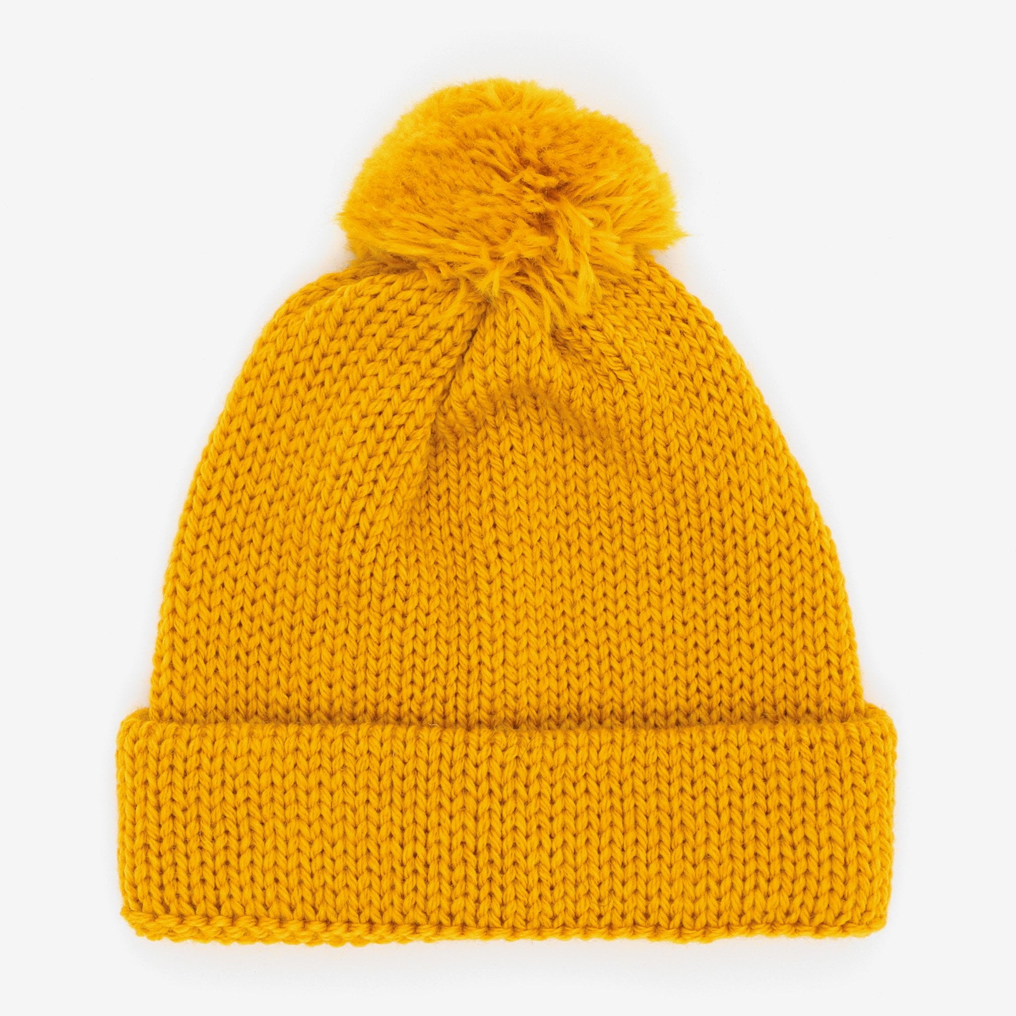 Merino Pom Hat - Yellow
