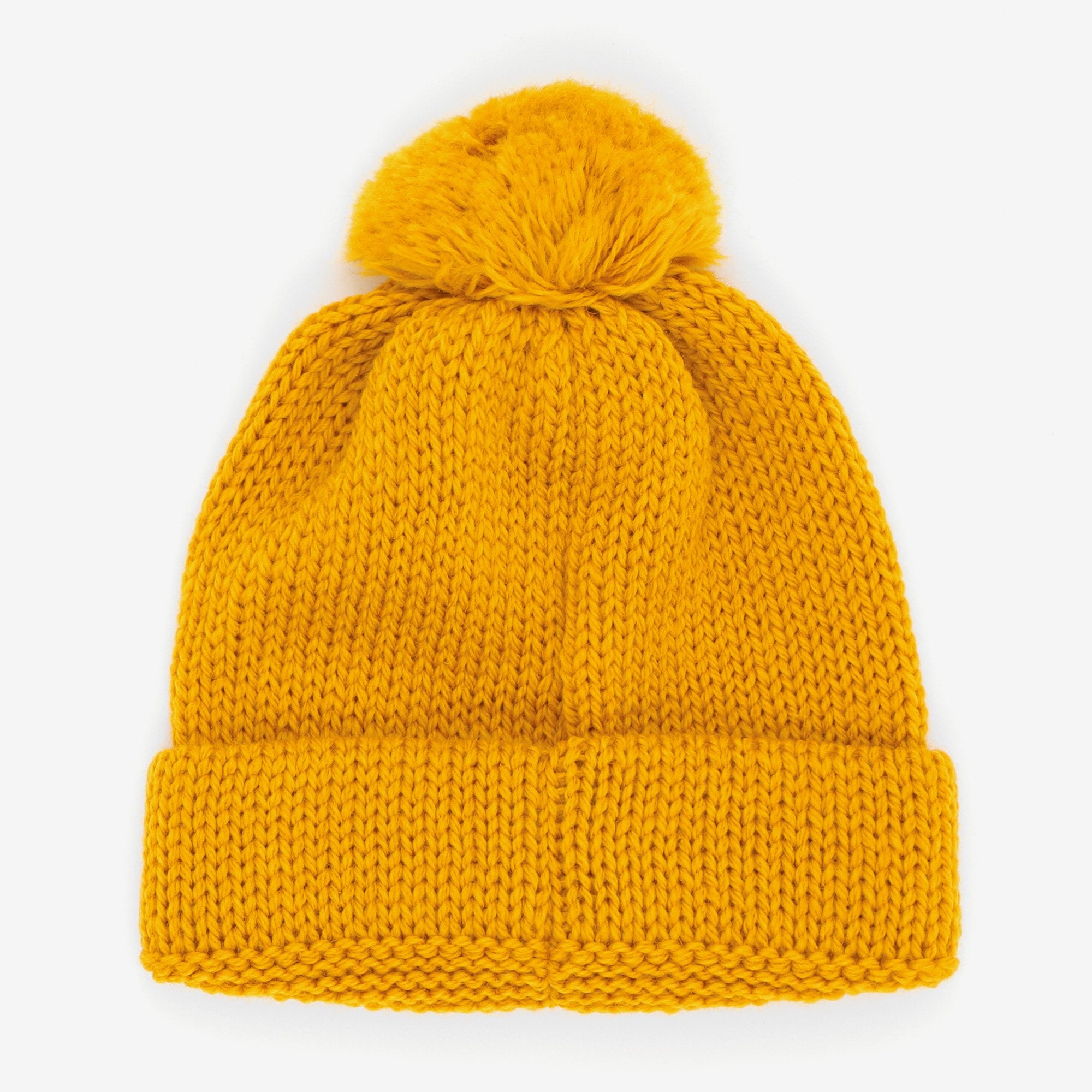 Merino Pom Hat - Yellow